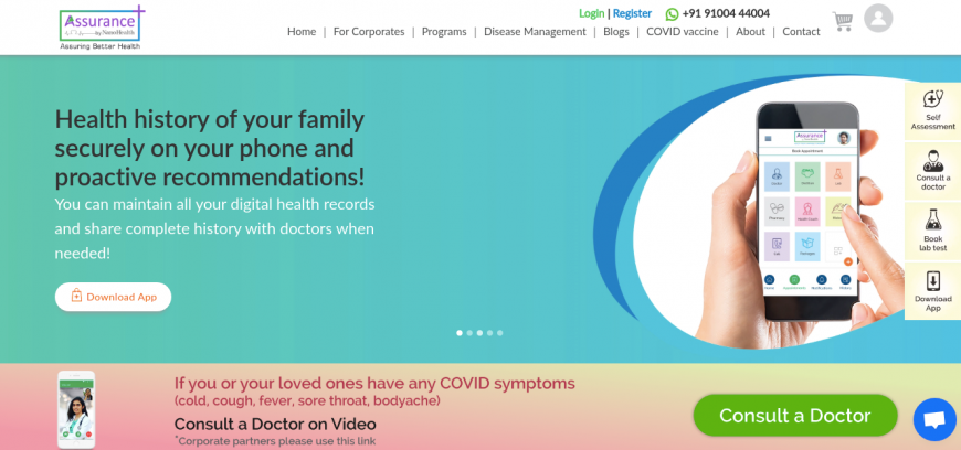 Book Video Consultations With Doctors, Dietitians & Diagnostic Tests At Home | NH Assurance