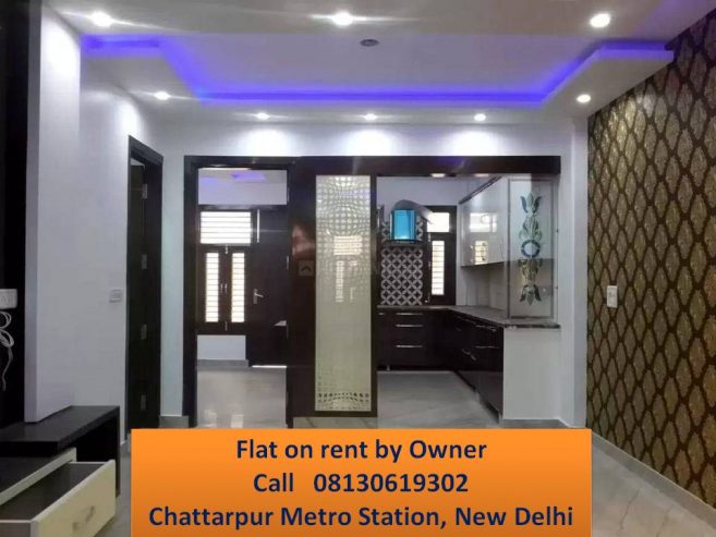 3 Bhk flat without brokerage in new building chattarpur