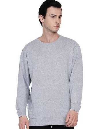 Pure Cotton Fleece Solid Sweatshirts