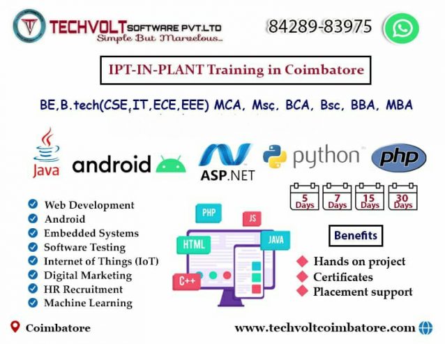 Inplant IPT Training|Coimbatore|Techvolt Software
