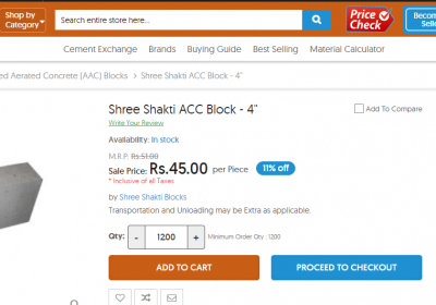 Buy Shree Shakti ACC Blocks Online | Shop ACC Blocks Online