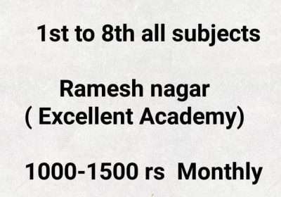 Tuition classes Ramesh Nagar, New Delhi, India