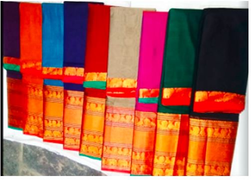 Karnataka Fame Sarees in Pure Cotton with running blouse piece.