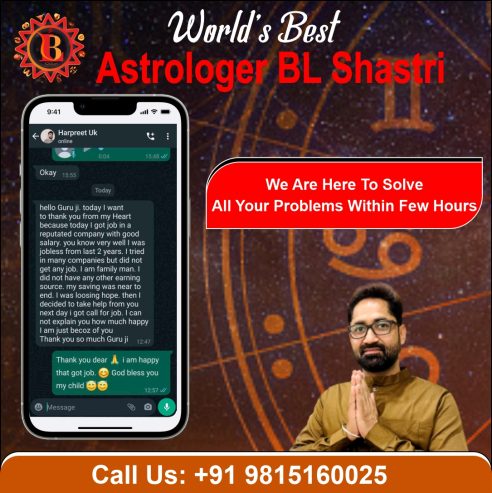 Vashikaran Specialist Astrologer BL Shastri