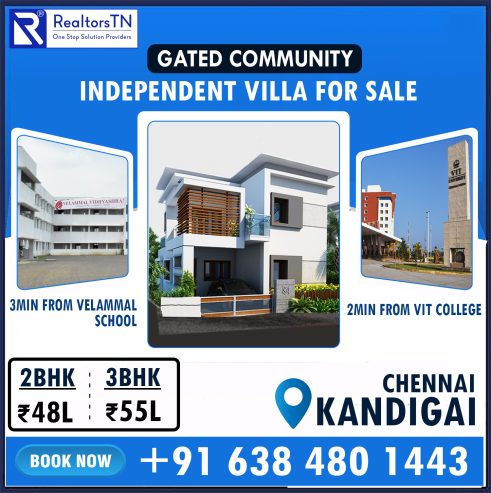 Gated Community Independent Villa for Sale at Kandigai,Near VIT College