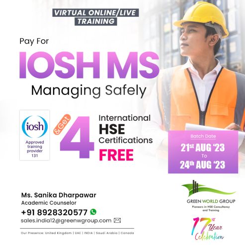 Join IOSH MS Certified Course in Pune!