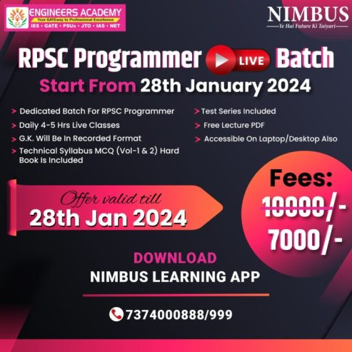 which is the Best RPSC 2024 computer Programmer Online Coaching?